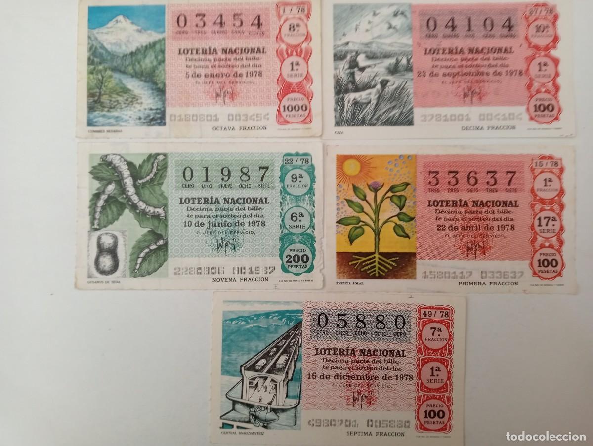 National Spanish Lottery: LOTERIA NACIONAL -5 Decimos a&ntilde;o 1978