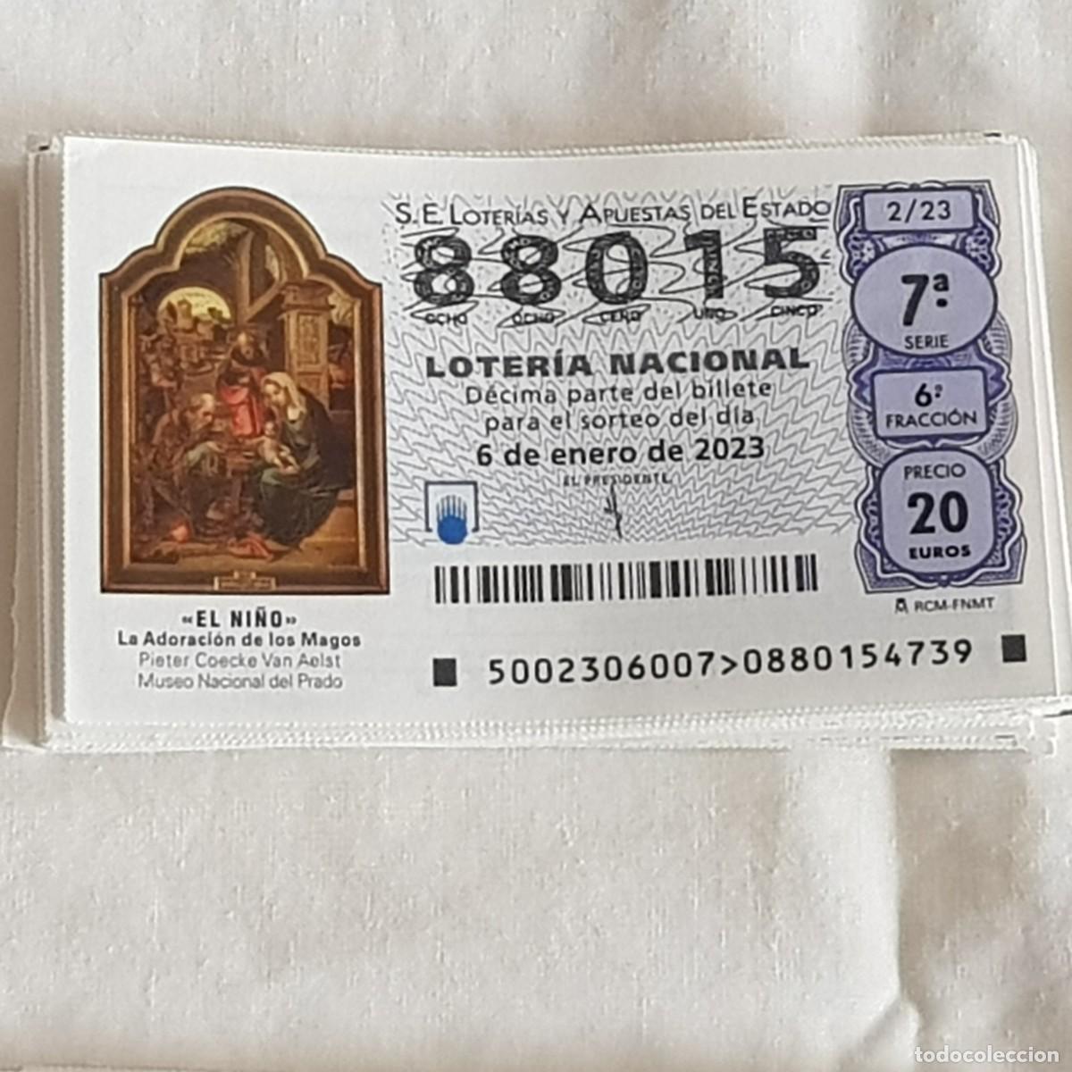Loterie Nationale: LOTER&Iacute;A NACIONAL, A&Ntilde;O 2023 COMPLETO, SORTEO S&Aacute;BADOS, MUY BUEN ESTADO
