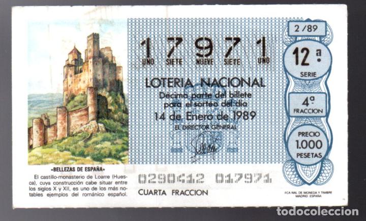 National Spanish Lottery: LOTER&Iacute;A NACIONAL DEL S&Aacute;BADO - A&Ntilde;O 1989 - N&Uacute;MERO CAPIC&Uacute;A - SORTEO 2 -
