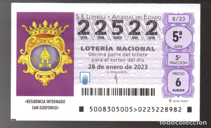 National Spanish Lottery: LOTER&Iacute;A NACIONAL DEL S&Aacute;BADO - A&Ntilde;O 2023 - N&Uacute;MERO CAPIC&Uacute;A - SORTEO 8 -