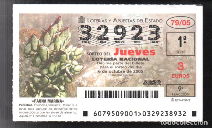 National Spanish Lottery: LOTER&Iacute;A NACIONAL - A&Ntilde;O 2005 - N&Uacute;MERO CAPIC&Uacute;A - SORTEO 79 -