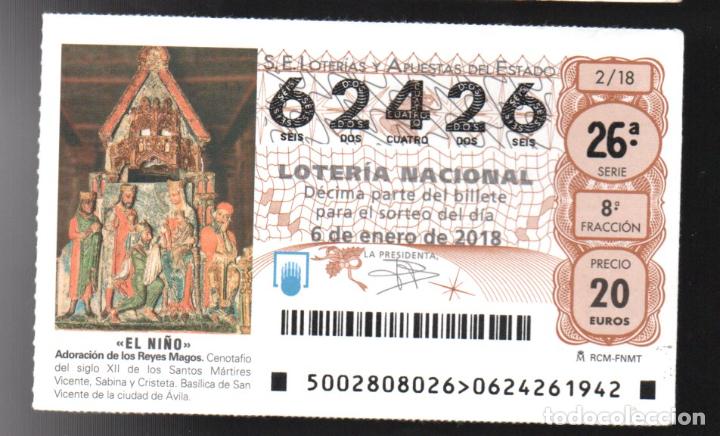 National Spanish Lottery: LOTER&Iacute;A NACIONAL - A&Ntilde;O 2018 - N&Uacute;MERO CAPIC&Uacute;A - SORTEO 2 -