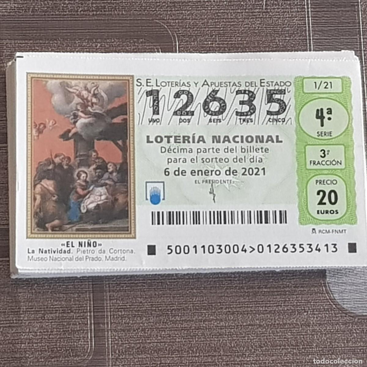 Loterie Nationale: LOTER&Iacute;A NACIONAL, A&Ntilde;O 2021 COMPLETO, SORTEO S&Aacute;BADOS, MUY BUEN ESTADO