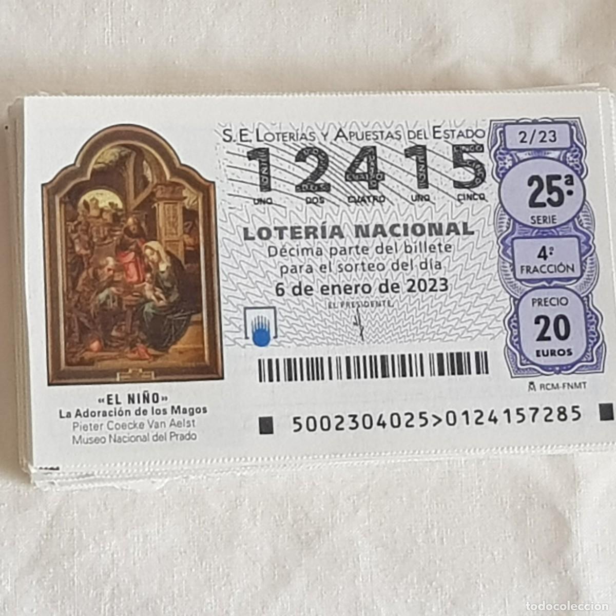 Loterie Nationale: LOTER&Iacute;A NACIONAL, A&Ntilde;O 2023 COMPLETO, SORTEO S&Aacute;BADOS, MUY BUEN ESTADO