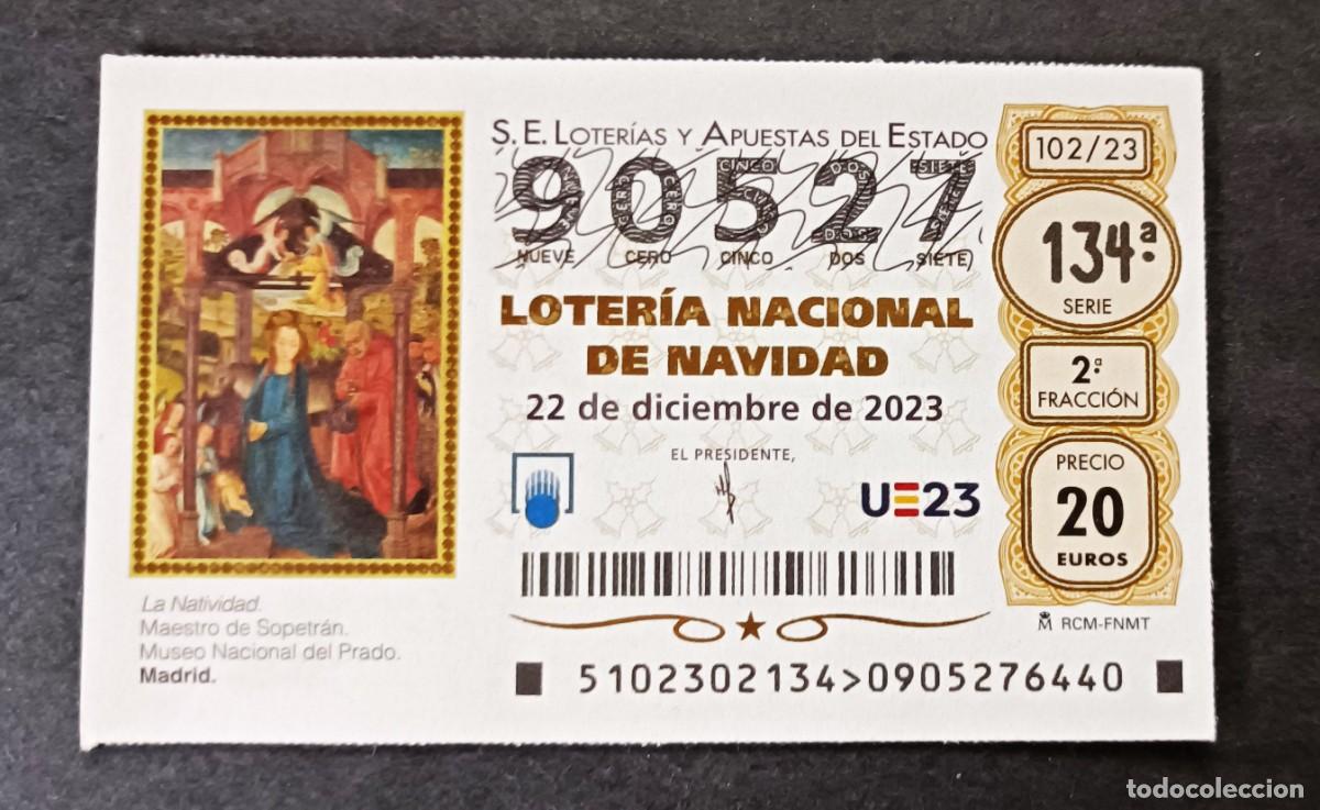 Loter&iacute;a nacional: 22 Diciembre 2023. Natividad. Maestro de Sopetran. Admin. N&ordm;10 Super Quijote. Orihuela Costa.