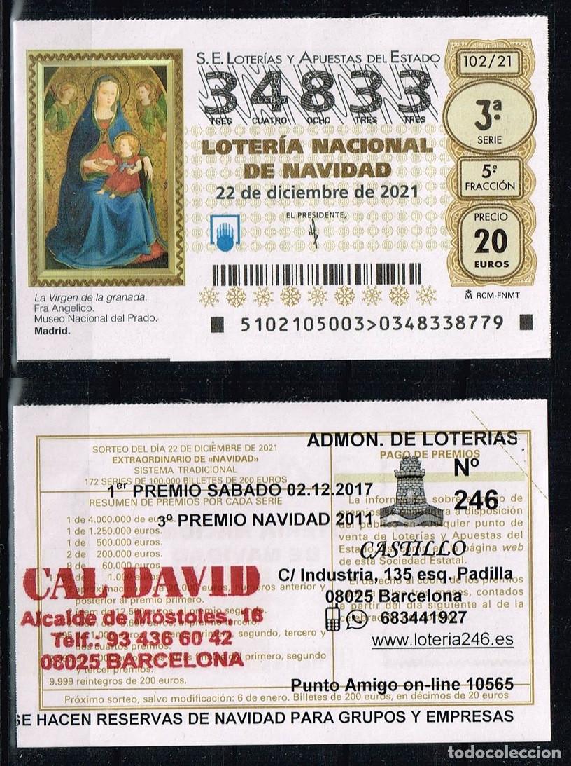 Loter&iacute;a nacional: D&eacute;cimo Loteria Nacional - Sorteo de Navidad A&ntilde;o 2021 - Im&aacute;gen La Virgen de la Granada