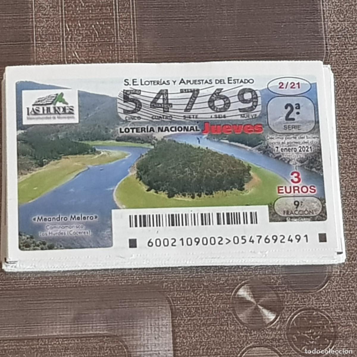 Loterie Nationale: LOTER&Iacute;A NACIONAL, A&Ntilde;O 2021 COMPLETO, SORTEO JUEVES, MUY BUEN ESTADO