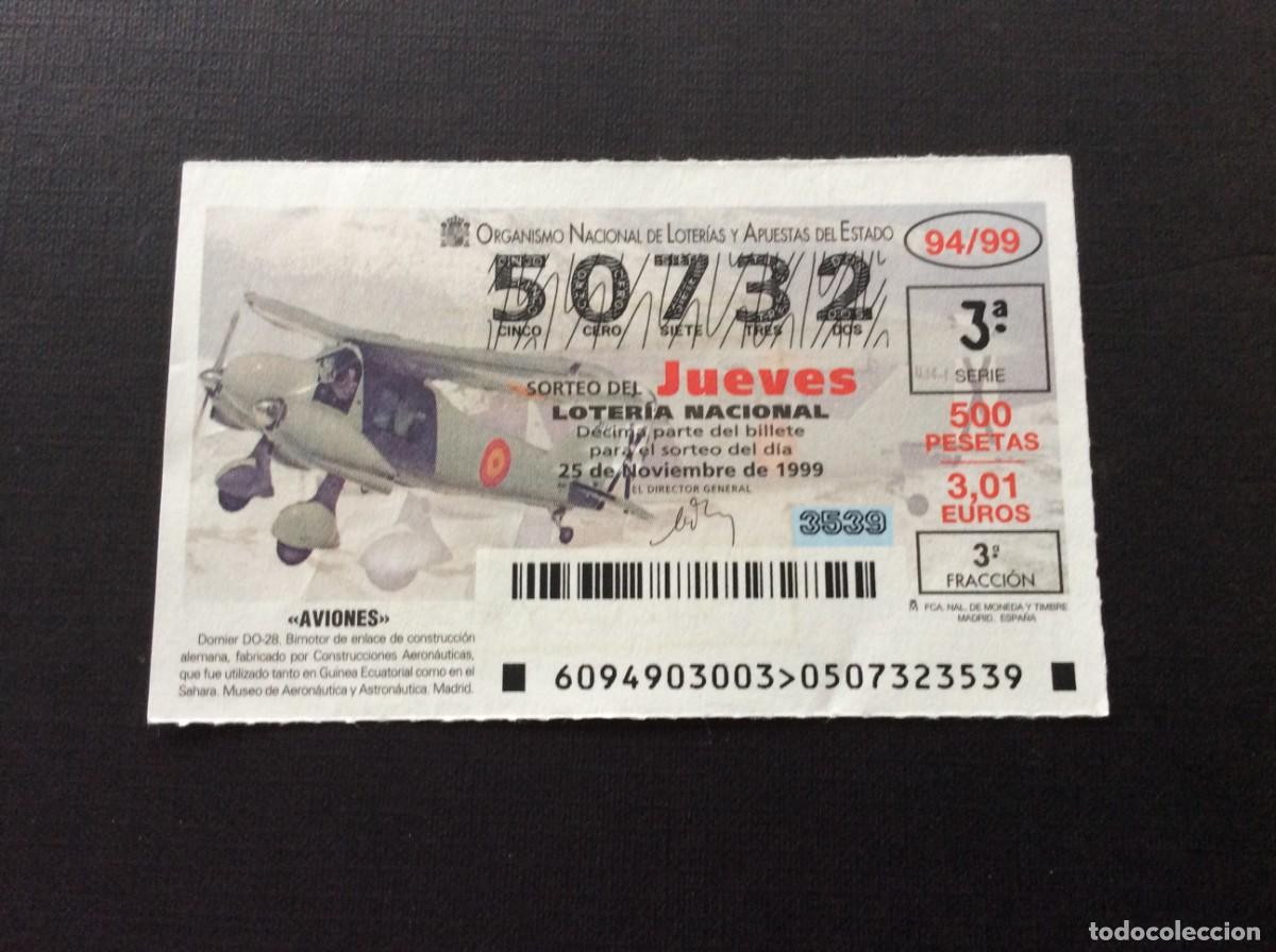 National Spanish Lottery: DECIMO LOTERIA JUEVES N&ordm; 50732 SORTEO 94-1999