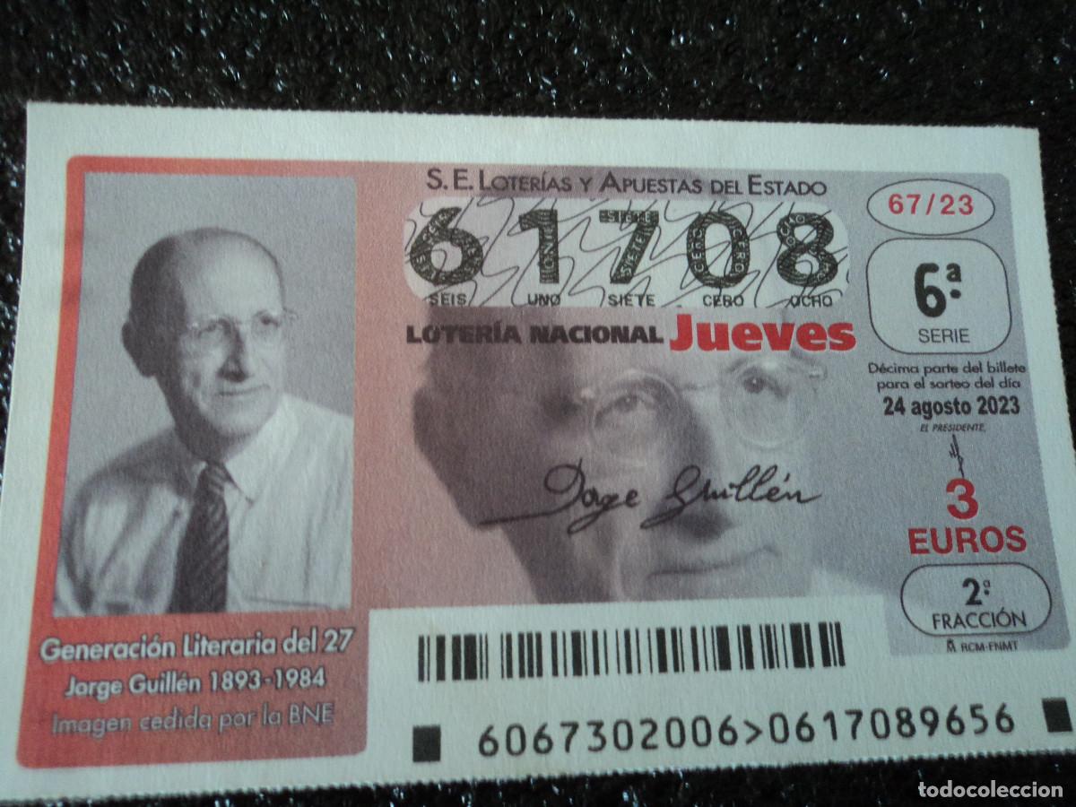 National Spanish Lottery: generacion del 27 jorge guillen