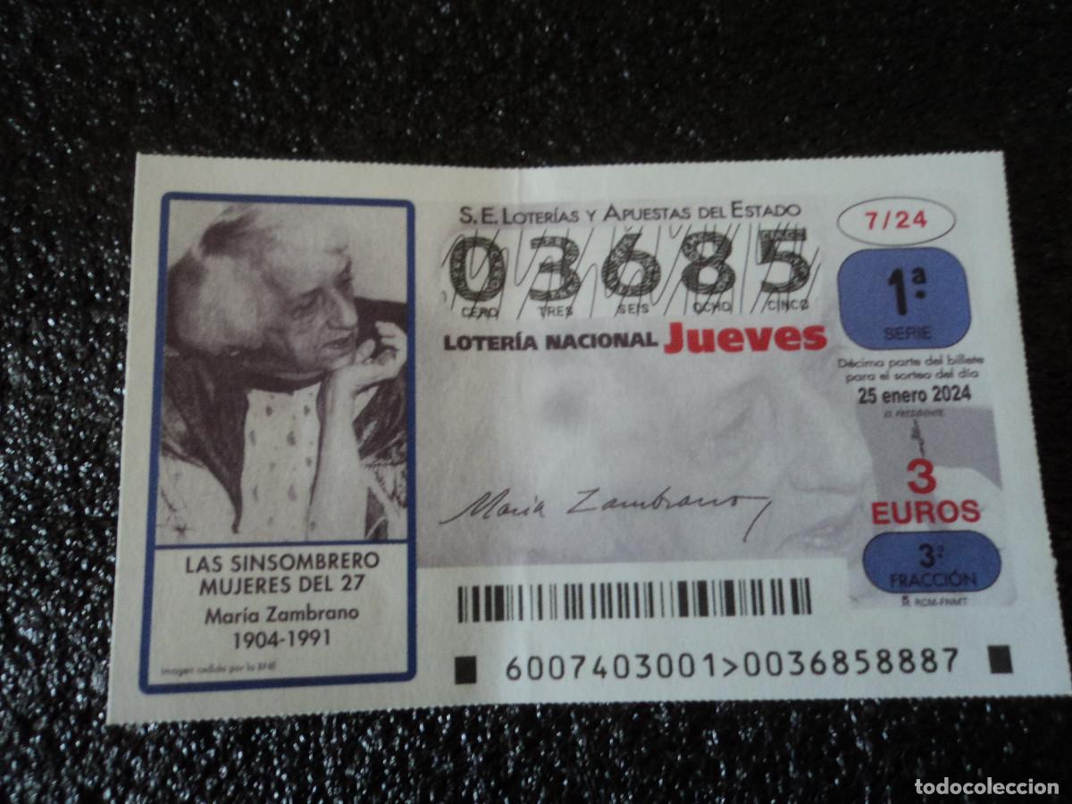 National Spanish Lottery: generacion del 27 maria zambrano