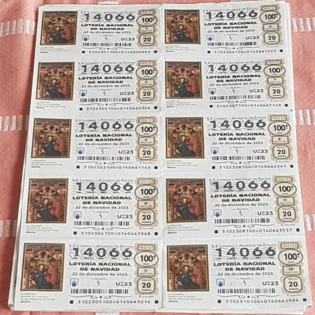 Loterie Nationale: BILLETE LOTERIA NACIONAL, SORTEO 102/23, 22 DICIEMBRE 2023, LA NATIVIDAD, N&ordm; 14066, LEER