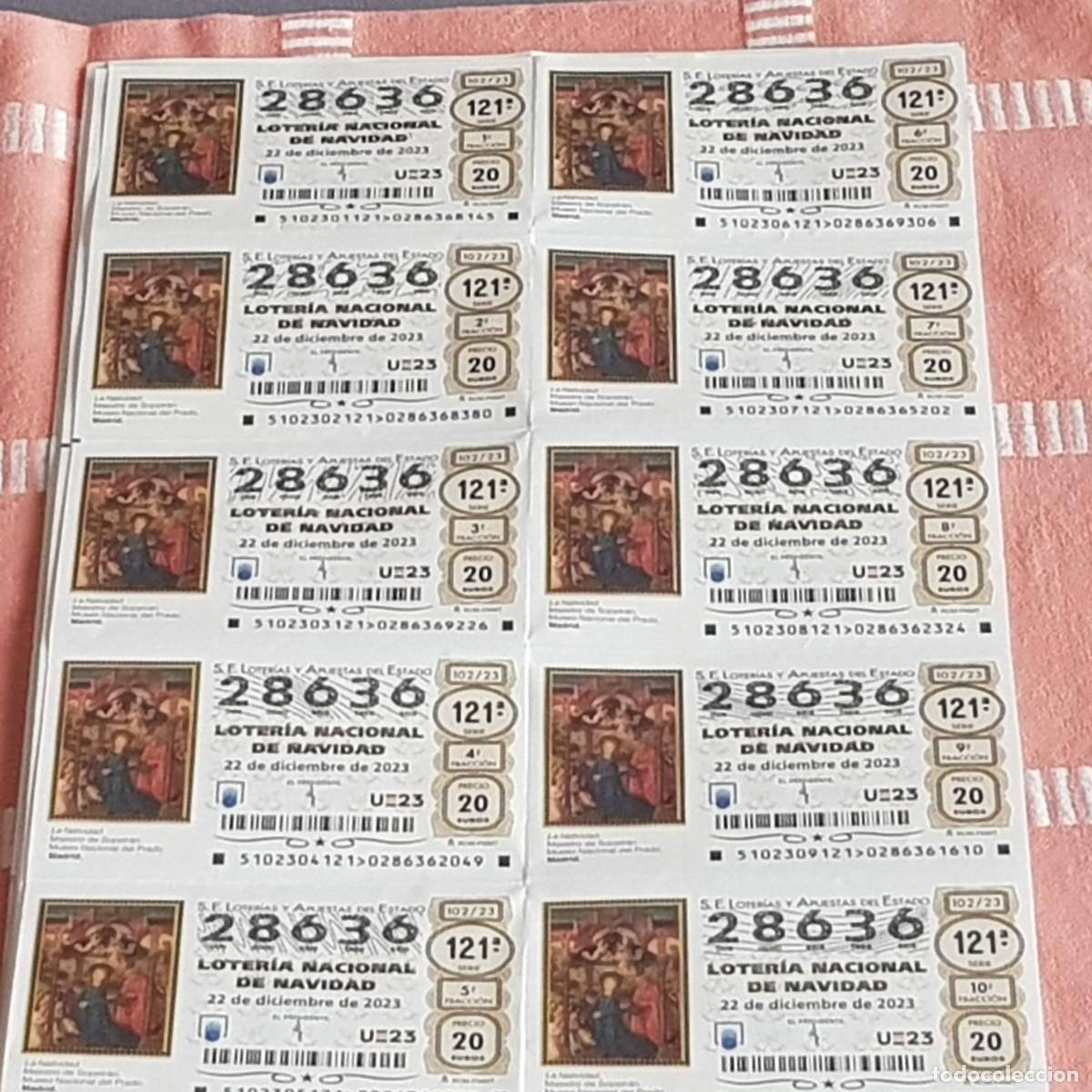 Loterie Nationale: BILLETE LOTERIA NACIONAL, SORTEO 102/23, 22 DICIEMBRE 2023, LA NATIVIDAD, N&ordm; 28636, LEER
