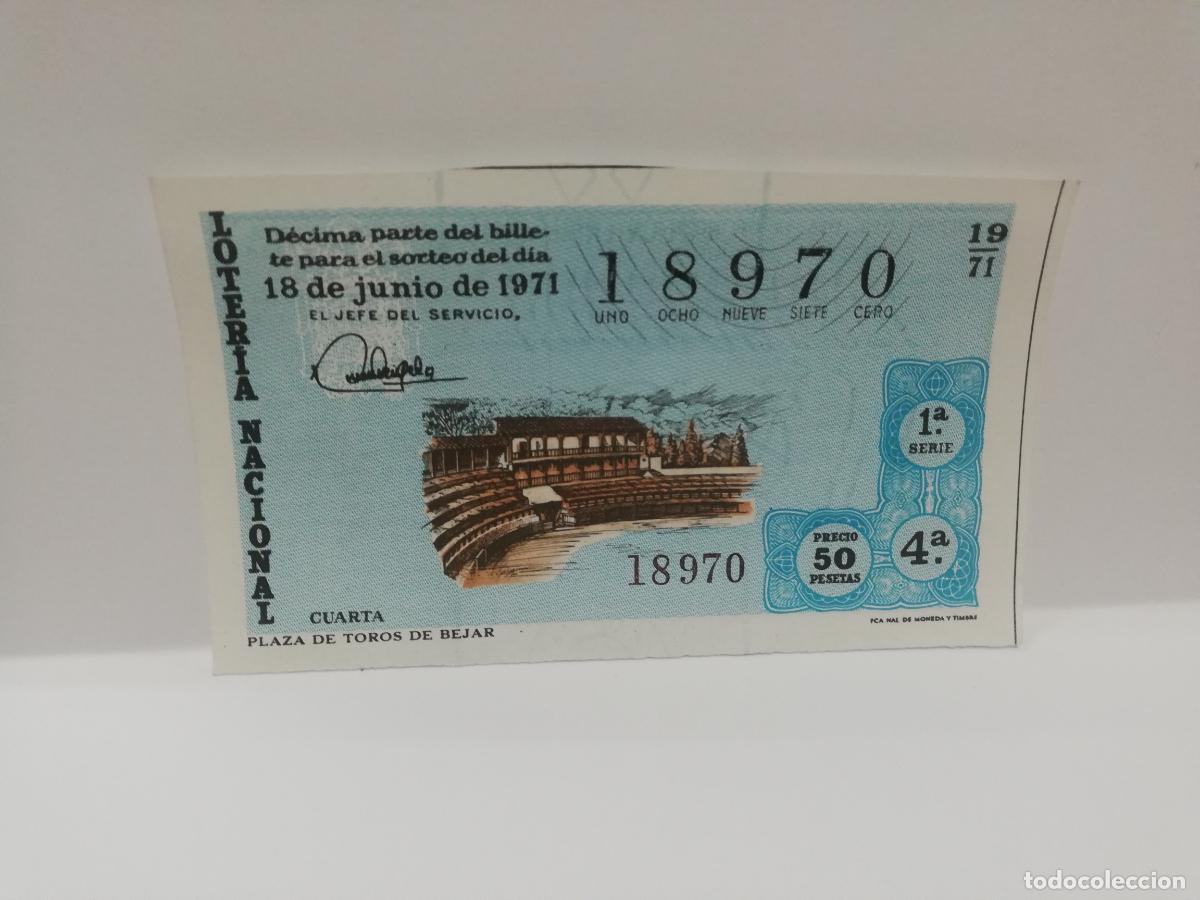 Loterie Nationale: DECIMO LOTERIA NACIONAL. 1971. SORTEO N&ordm; 19.