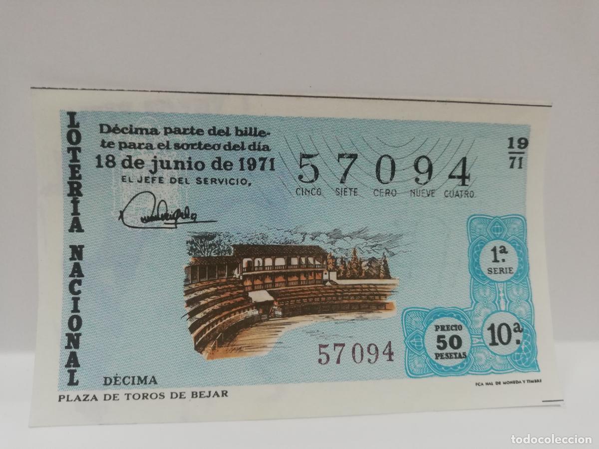 Nationale spanische Lotterie: DECIMO LOTERIA NACIONAL. 1971. SORTEO N&ordm; 19.