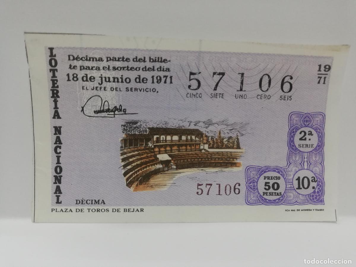 National Spanish Lottery: DECIMO LOTERIA NACIONAL. 1971. SORTEO N&ordm; 19.