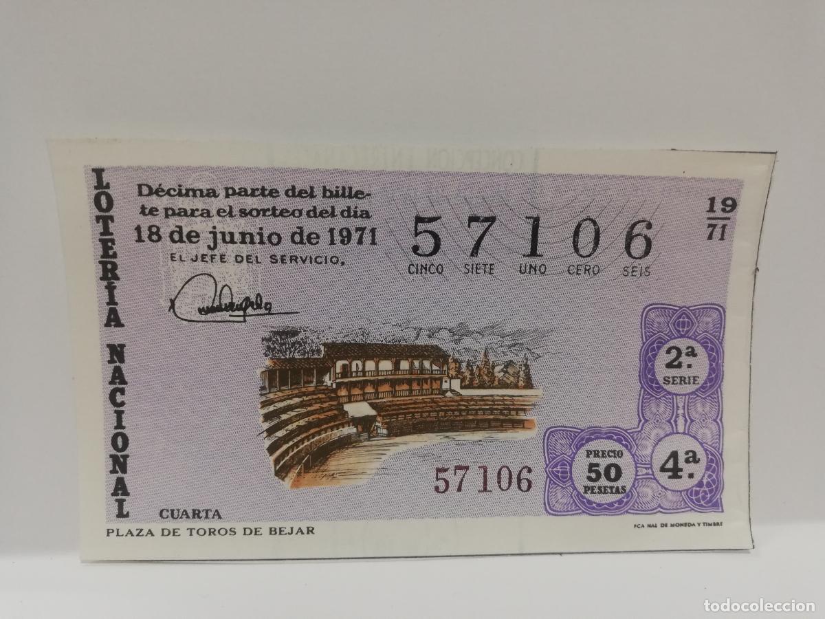 National Spanish Lottery: DECIMO LOTERIA NACIONAL. 1971. SORTEO N&ordm; 19.