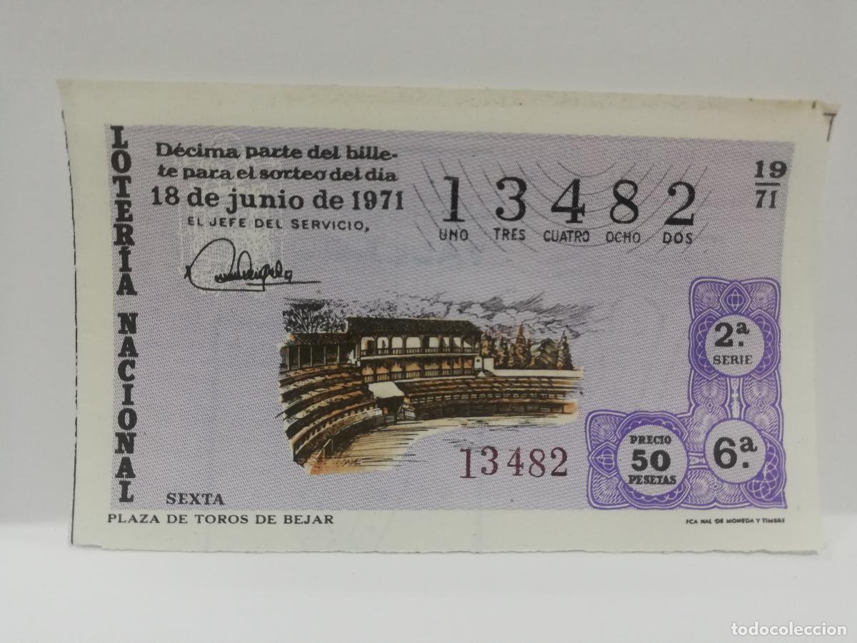 Lotaria Nacional: DECIMO LOTERIA NACIONAL. 1971. SORTEO N&ordm; 19.