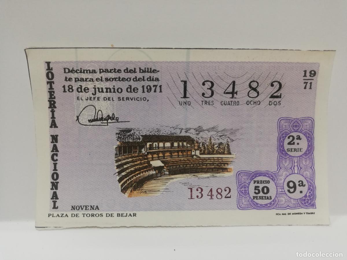 Loter&iacute;a nacional: DECIMO LOTERIA NACIONAL. 1971. SORTEO N&ordm; 19.