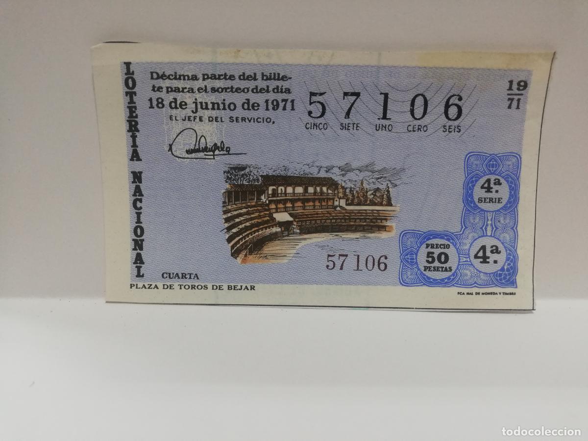 Loterie Nationale: DECIMO LOTERIA NACIONAL. 1971. SORTEO N&ordm; 19.