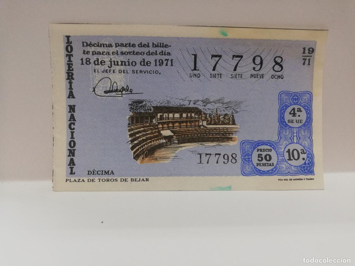 Loterie Nationale: DECIMO LOTERIA NACIONAL. 1971. SORTEO N&ordm; 19.