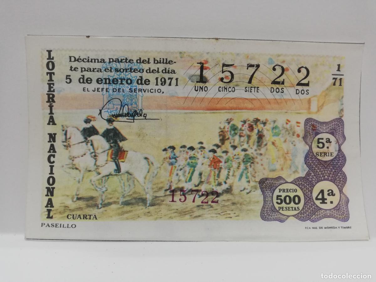 National Spanish Lottery: DECIMO LOTERIA NACIONAL. 1971. SORTEO N&ordm; 1.