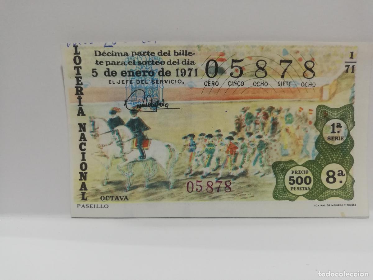 National Spanish Lottery: DECIMO LOTERIA NACIONAL. 1971. SORTEO N&ordm; 1.