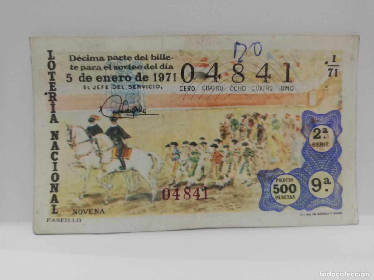 National Spanish Lottery: DECIMO LOTERIA NACIONAL. 1971. SORTEO N&ordm; 1.