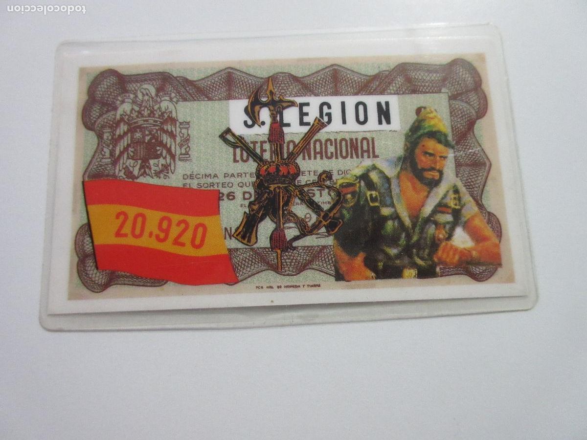 Loter&iacute;a nacional: TARJETA PLASTIFICADO LOTERIA NAVIDAD 1986 FRANCISCO FRANCO JOSE ANTONIO PRIMO SERIE LEGION