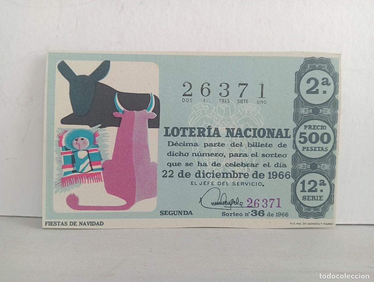 Loter&iacute;a Nacional: LOTERIA NACIONAL. 22 DE DICIEMBRE DE 1966. FIESTAS DE NAVIDAD. D&Eacute;CIMO