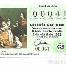 Lotería Nacional: DECIMO DE LOTERIA NACIONAL DEL 00001 AL 01000 N º 00041 | LOTERÍA