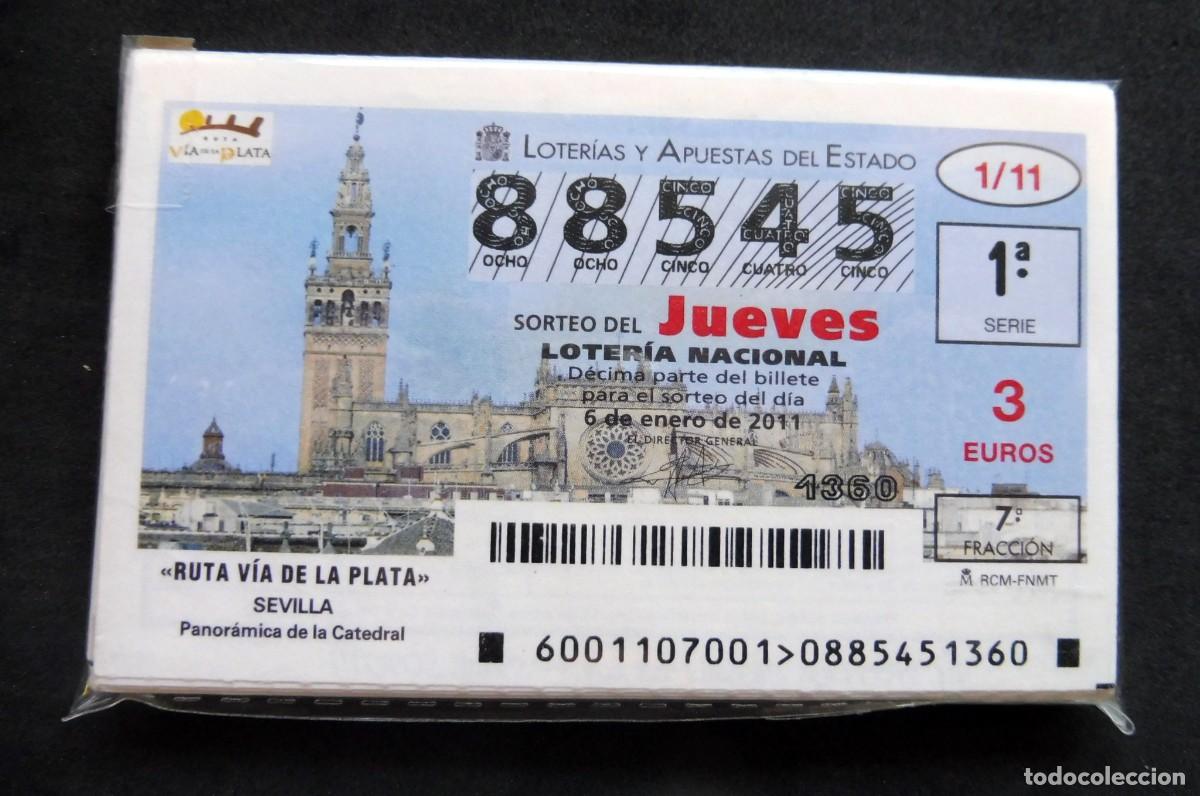 National Spanish Lottery: LOTERIA NACIONAL JUEVES - A&Ntilde;O 2011 COMPLETO - Atiendo listas de faltas