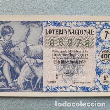 Loter&iacute;a nacional: D&eacute;cimo. Sorteo n&ordm;: 36 de 1959. - Foto 1