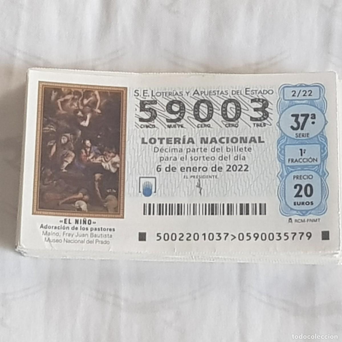 Loterie Nationale: LOTER&Iacute;A NACIONAL, A&Ntilde;O 2022 COMPLETO, SORTEO S&Aacute;BADOS, MUY BUEN ESTADO