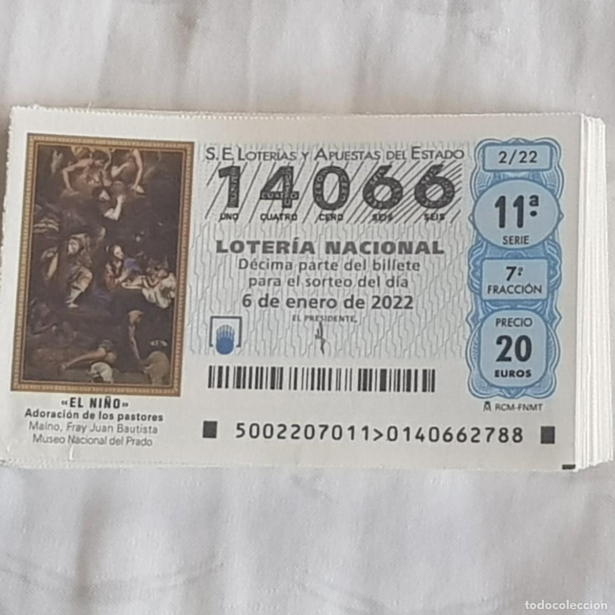 Loterie Nationale: LOTER&Iacute;A NACIONAL, A&Ntilde;O 2022 COMPLETO, SORTEO S&Aacute;BADOS, MUY BUEN ESTADO