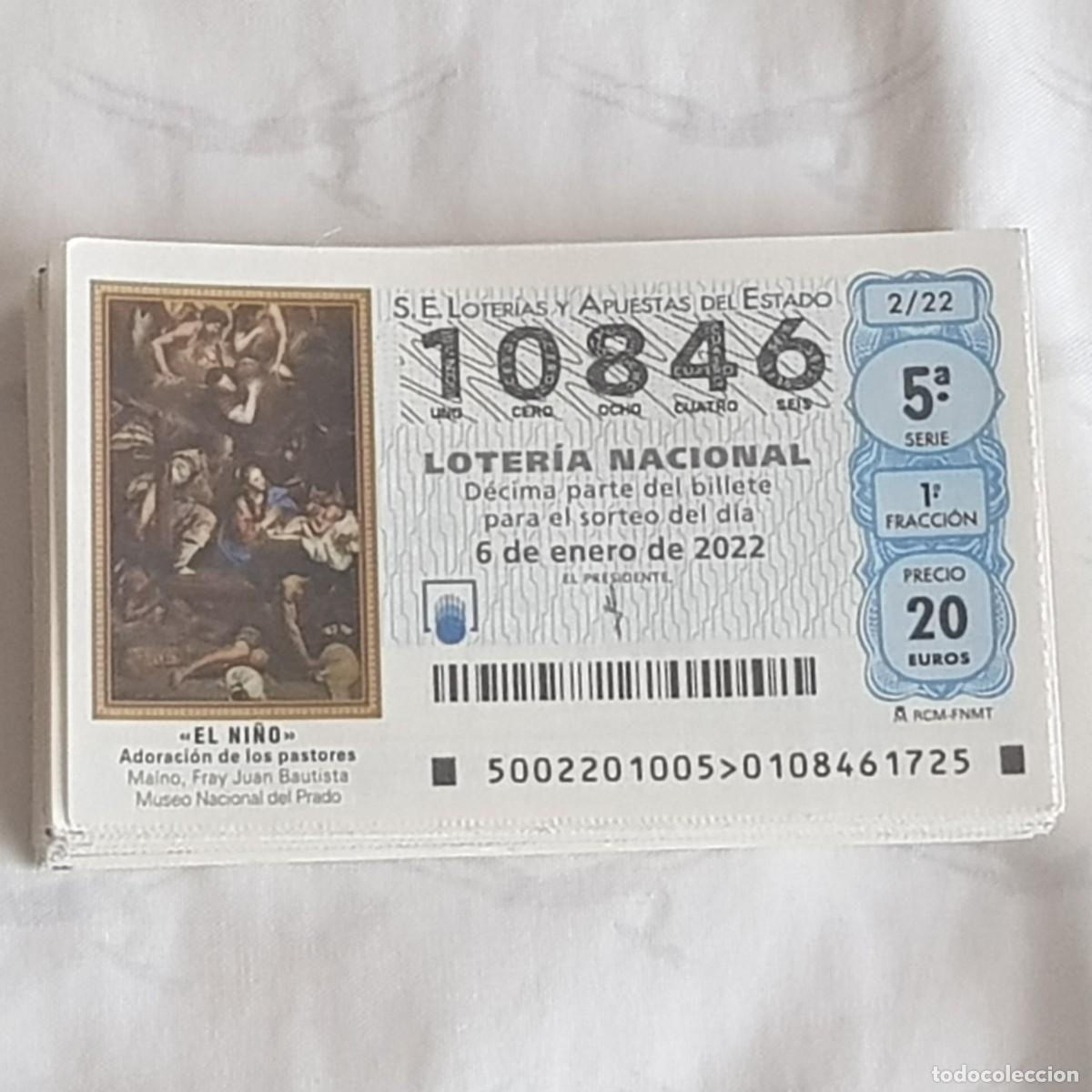 Loterie Nationale: LOTER&Iacute;A NACIONAL, A&Ntilde;O 2022 COMPLETO, SORTEO S&Aacute;BADOS, MUY BUEN ESTADO