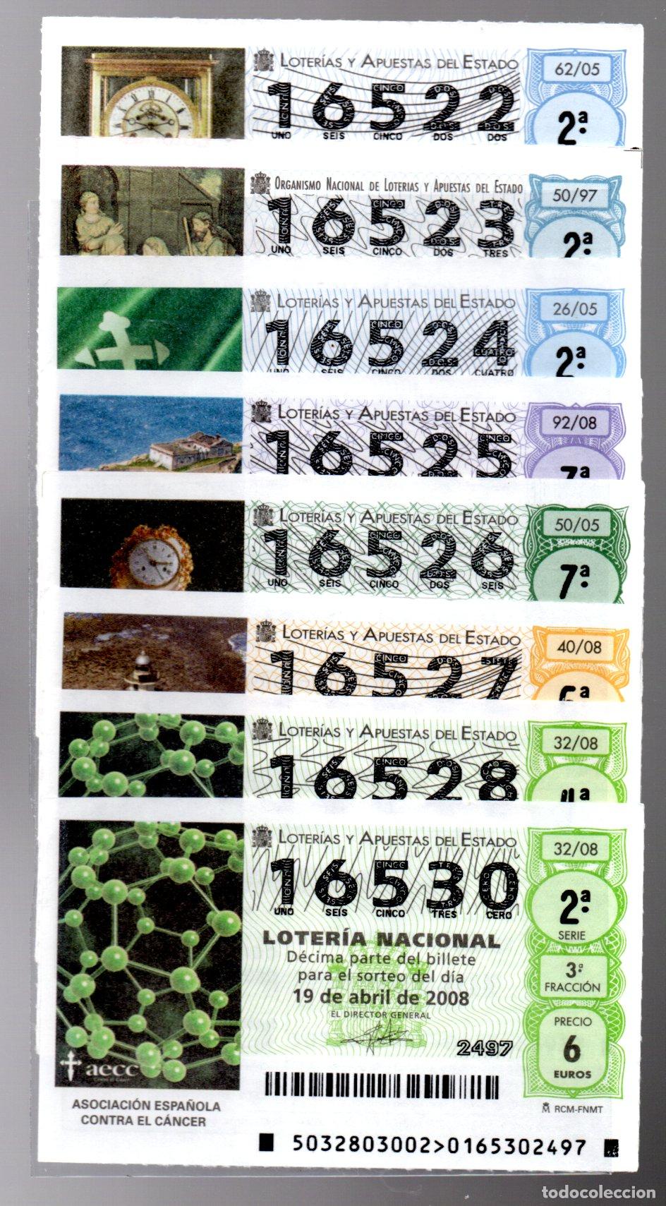 National Spanish Lottery: LOTERIA NACIONAL - 8 D&Eacute;CIMOS PARA CORRELATIVA -