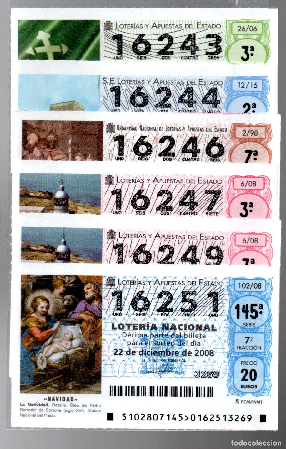 National Spanish Lottery: LOTERIA NACIONAL - 6 D&Eacute;CIMOS PARA CORRELATIVA -