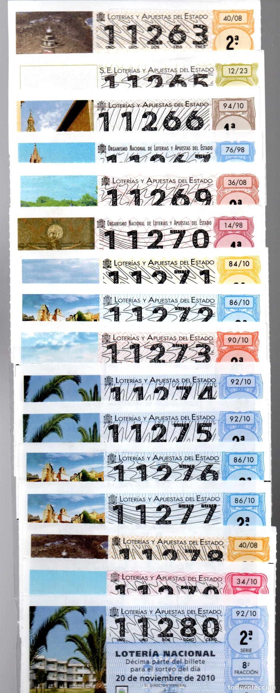 National Spanish Lottery: LOTERIA NACIONAL - 16 D&Eacute;CIMOS PARA CORRELATIVA -