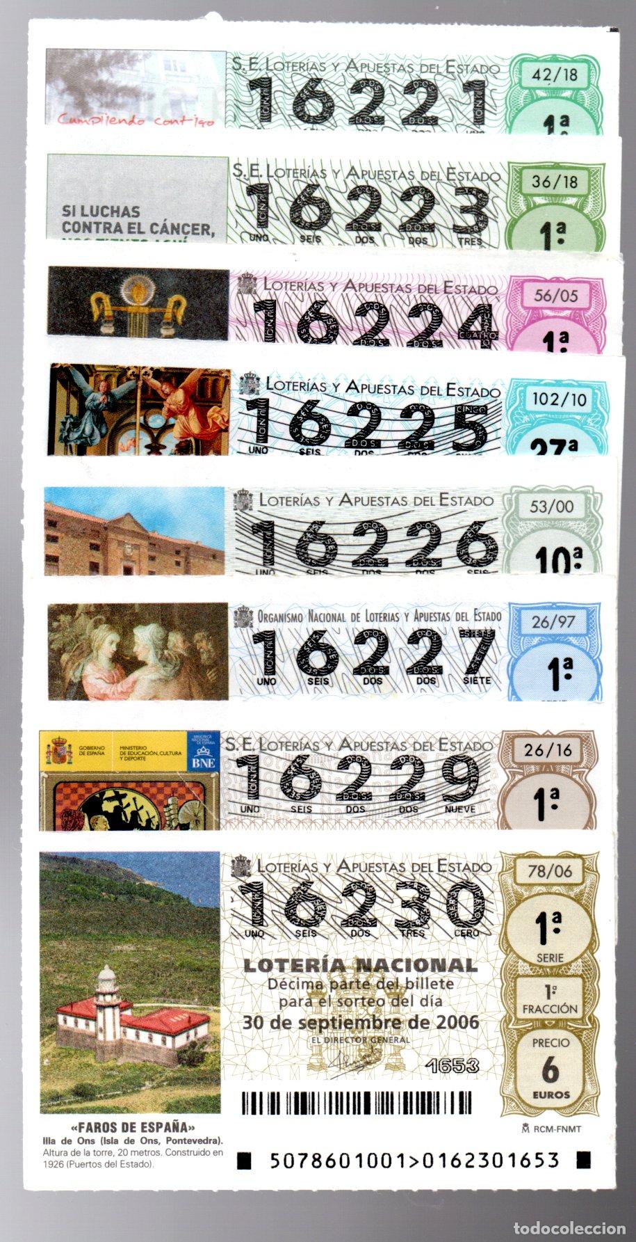 National Spanish Lottery: LOTERIA NACIONAL - 8 D&Eacute;CIMOS PARA CORRELATIVA -