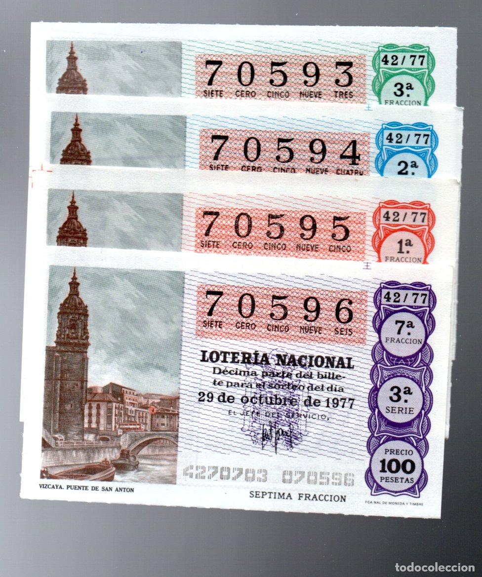 National Spanish Lottery: LOTERIA NACIONAL - 4 D&Eacute;CIMOS PARA CORRELATIVA -