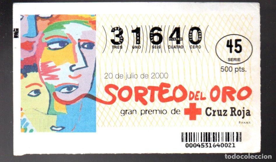 Nationale spanische Lotterie: SORTEO DE ORO DE LA CRUZ ROJA - 20 DE JULIO DE 2000 -