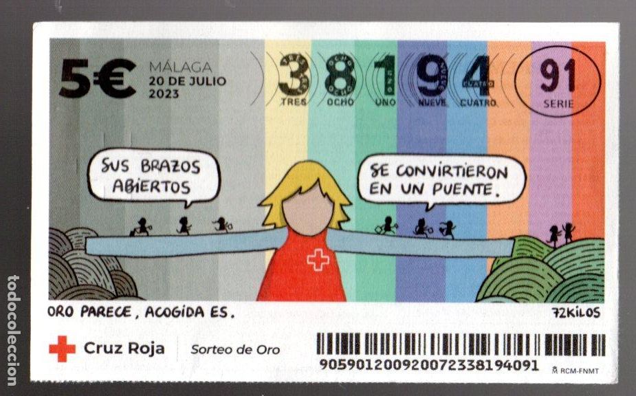 Nationale spanische Lotterie: SORTEO DE ORO DE LA CRUZ ROJA - 20 DE JULIO DE 2023 -