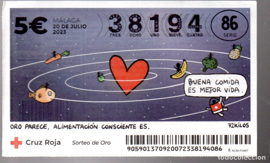 National Spanish Lottery: SORTEO DE ORO DE LA CRUZ ROJA - 20 DE JULIO DE 2023 -