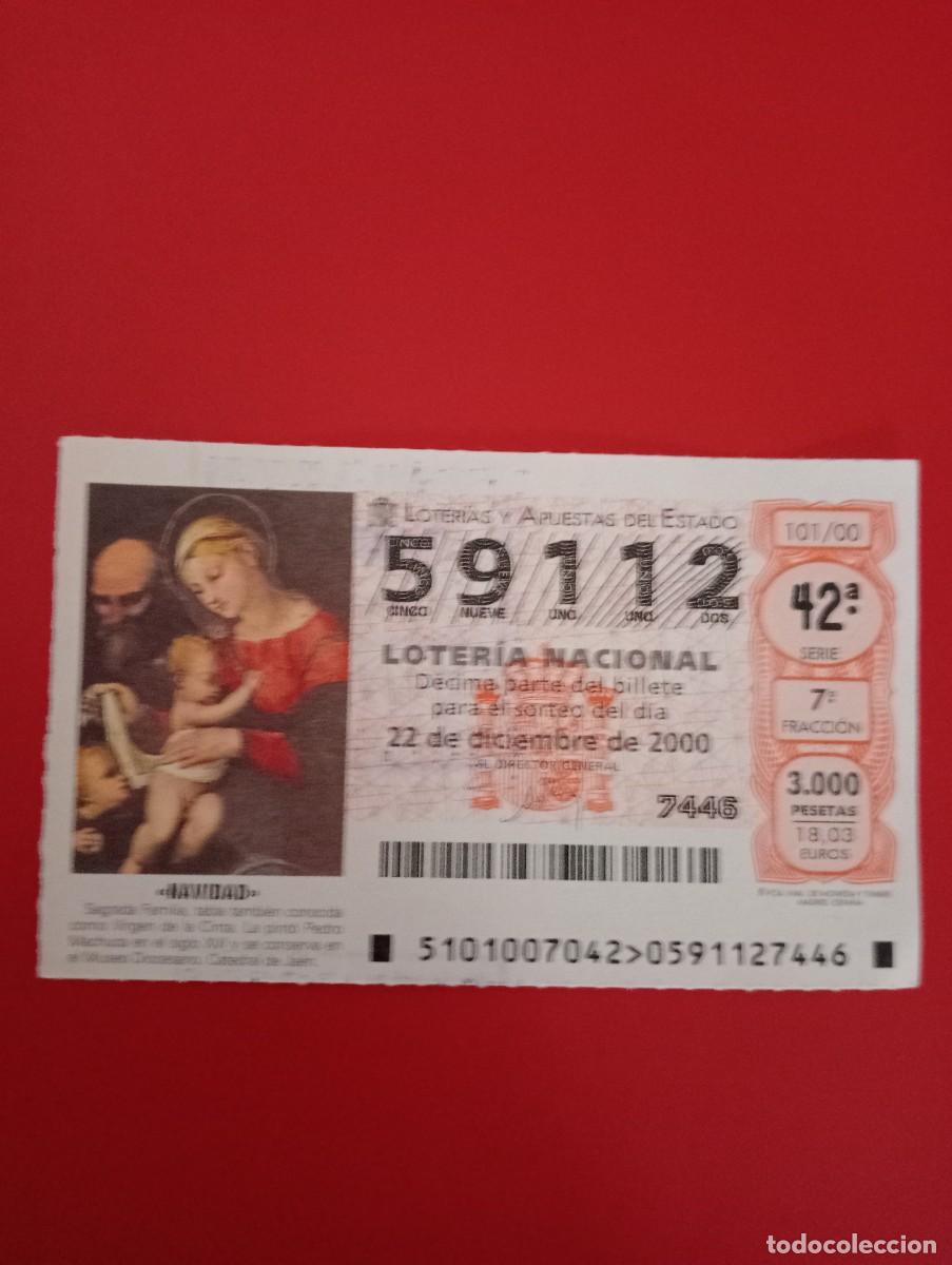National Spanish Lottery: 1-DECIMO DE LOTERIA NACIONAL A&Ntilde;O 2000, sorteo 101