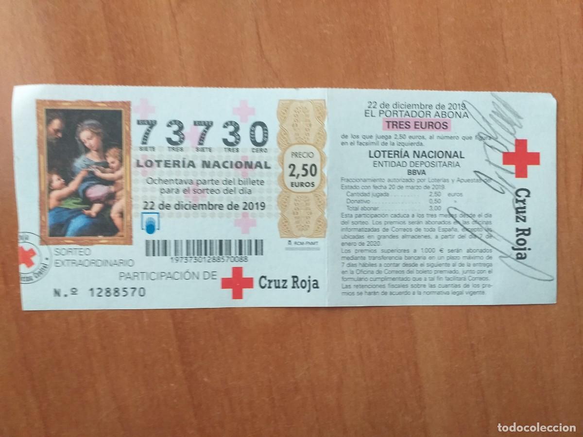 National Spanish Lottery: BOLETO LOTER&Iacute;A CRUZ ROJA - 2010 N&ordm; 73730