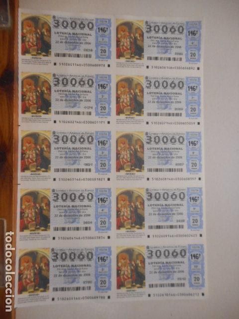 National Spanish Lottery: LOTE DE BILLETES DE LOTER&Iacute;A. A&Ntilde;O 2006