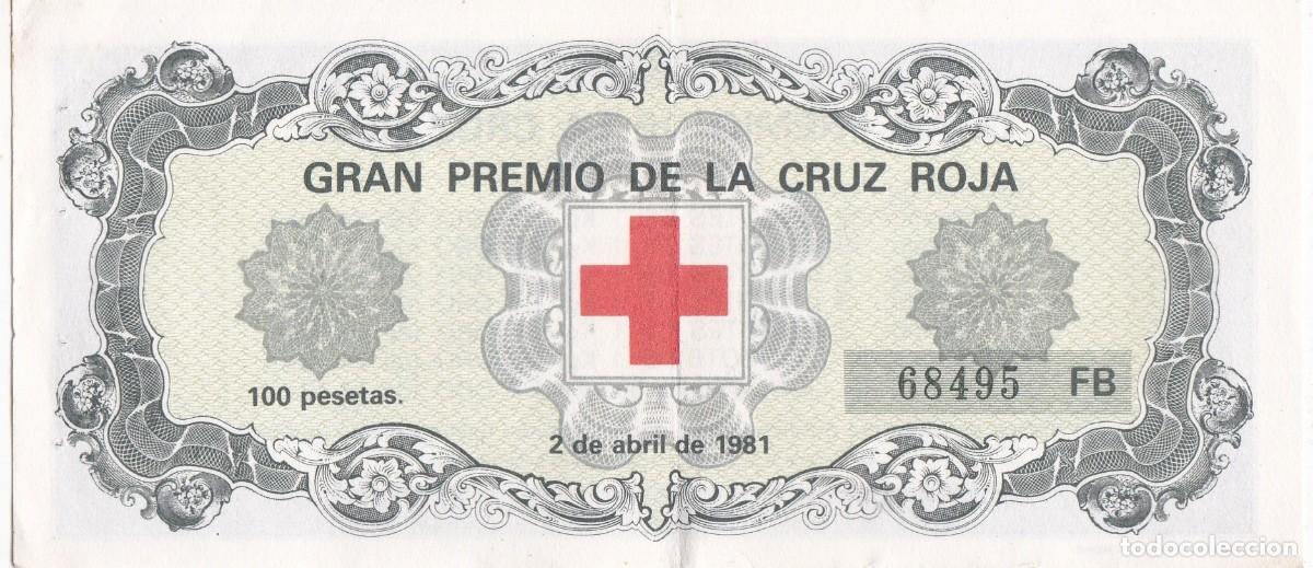 Loter&iacute;a Nacional: GRAN PREMIO DE LA CRUZ ROJA - SORTEO 2 DE ABRIL DE 1981 - N&ordm; 68495 FB