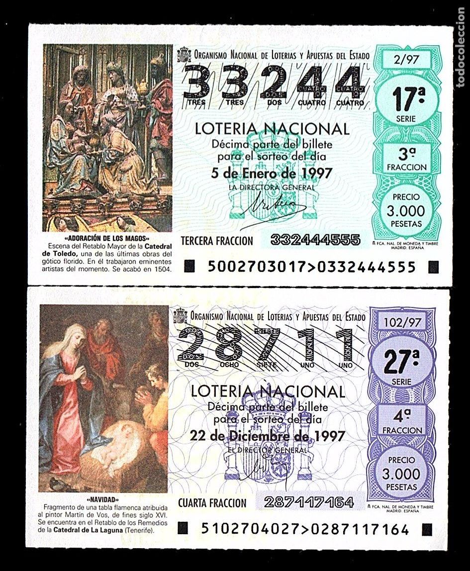 National Spanish Lottery: LOTER&Iacute;A NACIONAL - A&Ntilde;O 1997 COMPLETO - 51 DECIMOS -