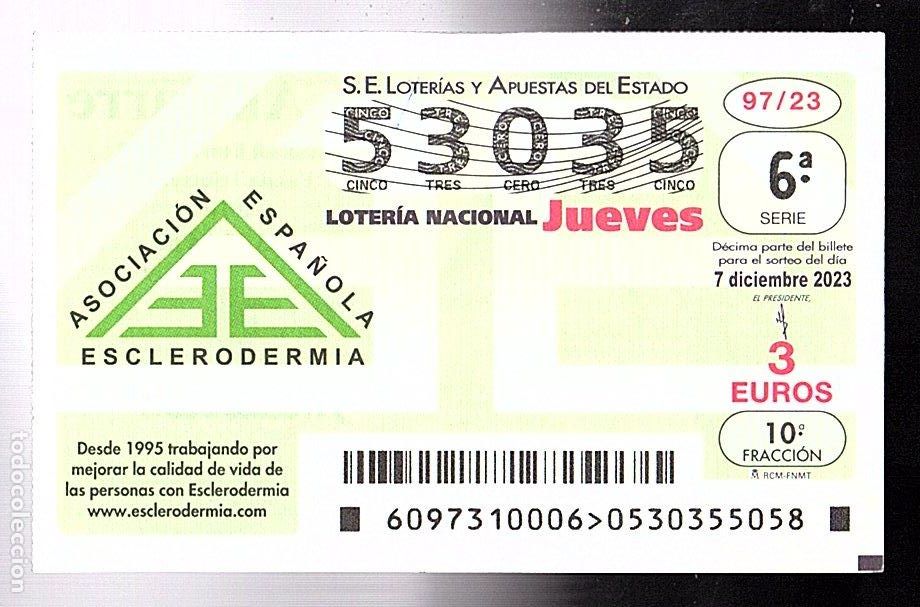 National Spanish Lottery: LOTER&Iacute;A NACIONAL - SORTEO 97/23 - NUMERO CAPIC&Uacute;A -