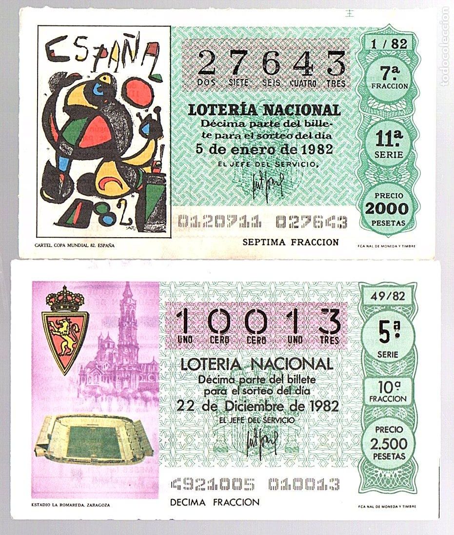 Loter&iacute;a nacional: LOTER&Iacute;A NACIONAL - A&Ntilde;O 1982 COMPLETO - TEMA: MUNDIAL DE FUTBOL ESPA&Ntilde;A 82 -